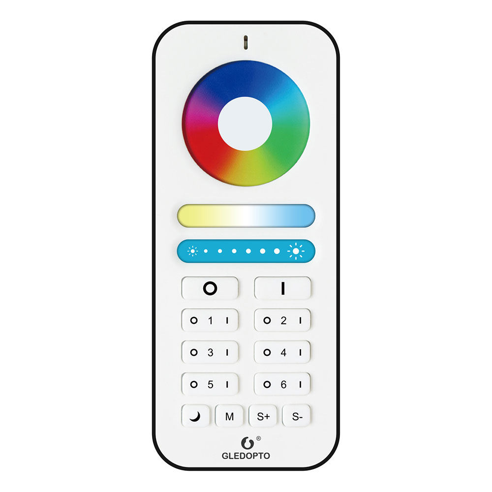 6 Zones RGB+CCT 2.4G RF Remote Control For RGBWW 6CH Zigbee LED Strip Lights or Controller